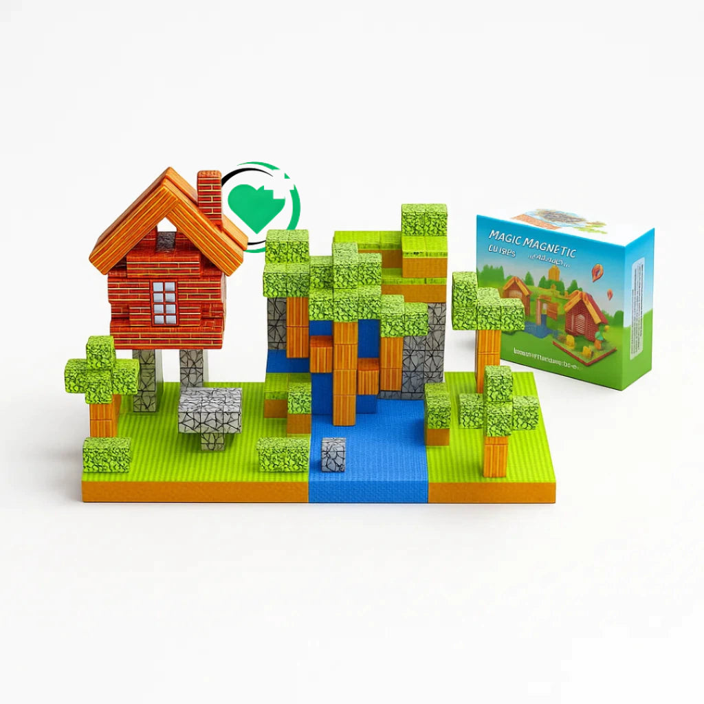 BLOQUES MAGNETICOS VERSION (ALDEA) MINECRAFT BIENESTARACTIVO®