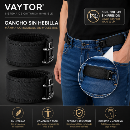 VAYTOR® Sistema de Cinturón Invisible x2 Sin Hebilla