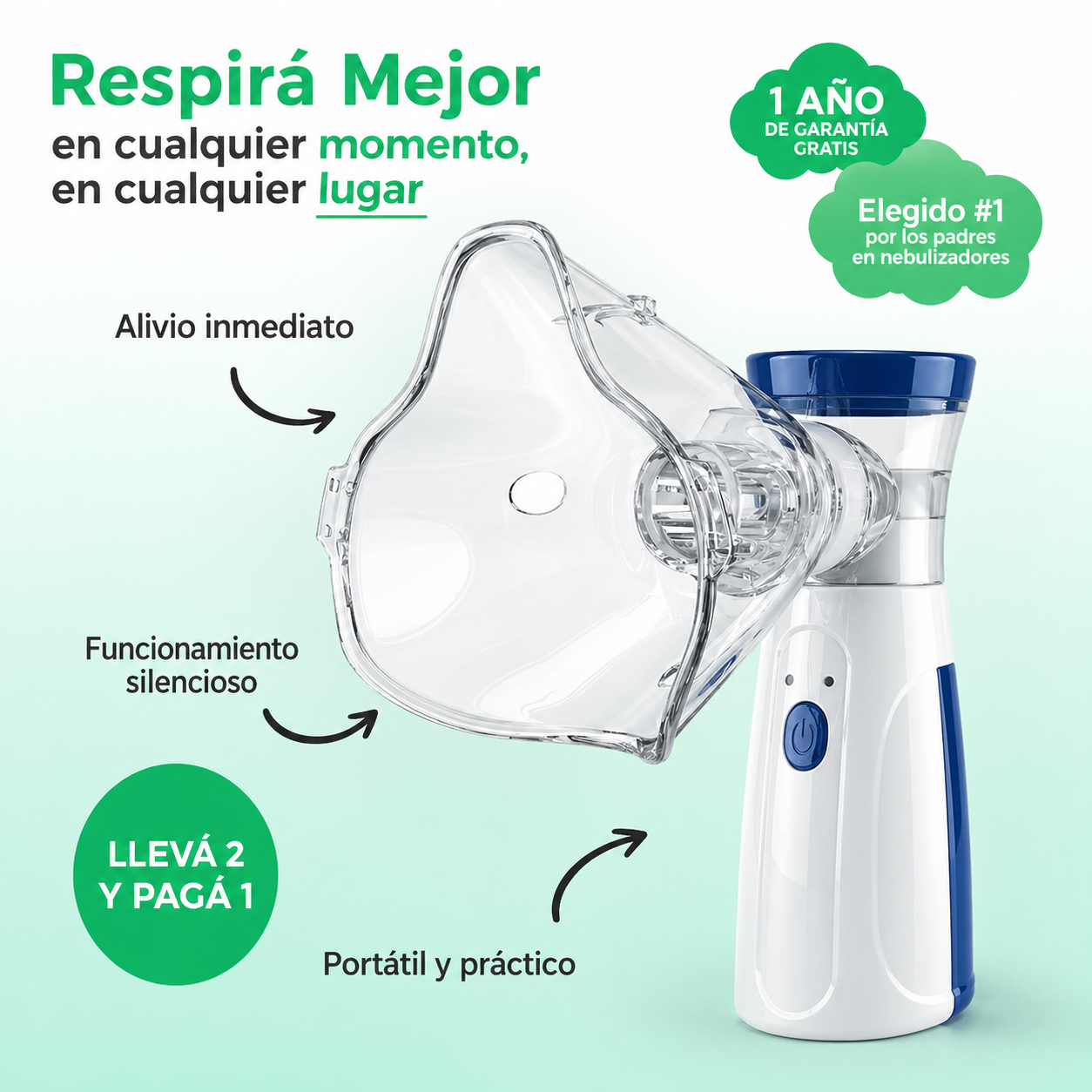 Nebulizador Bienestaractivo® 2.0 | Respira con facilidad.