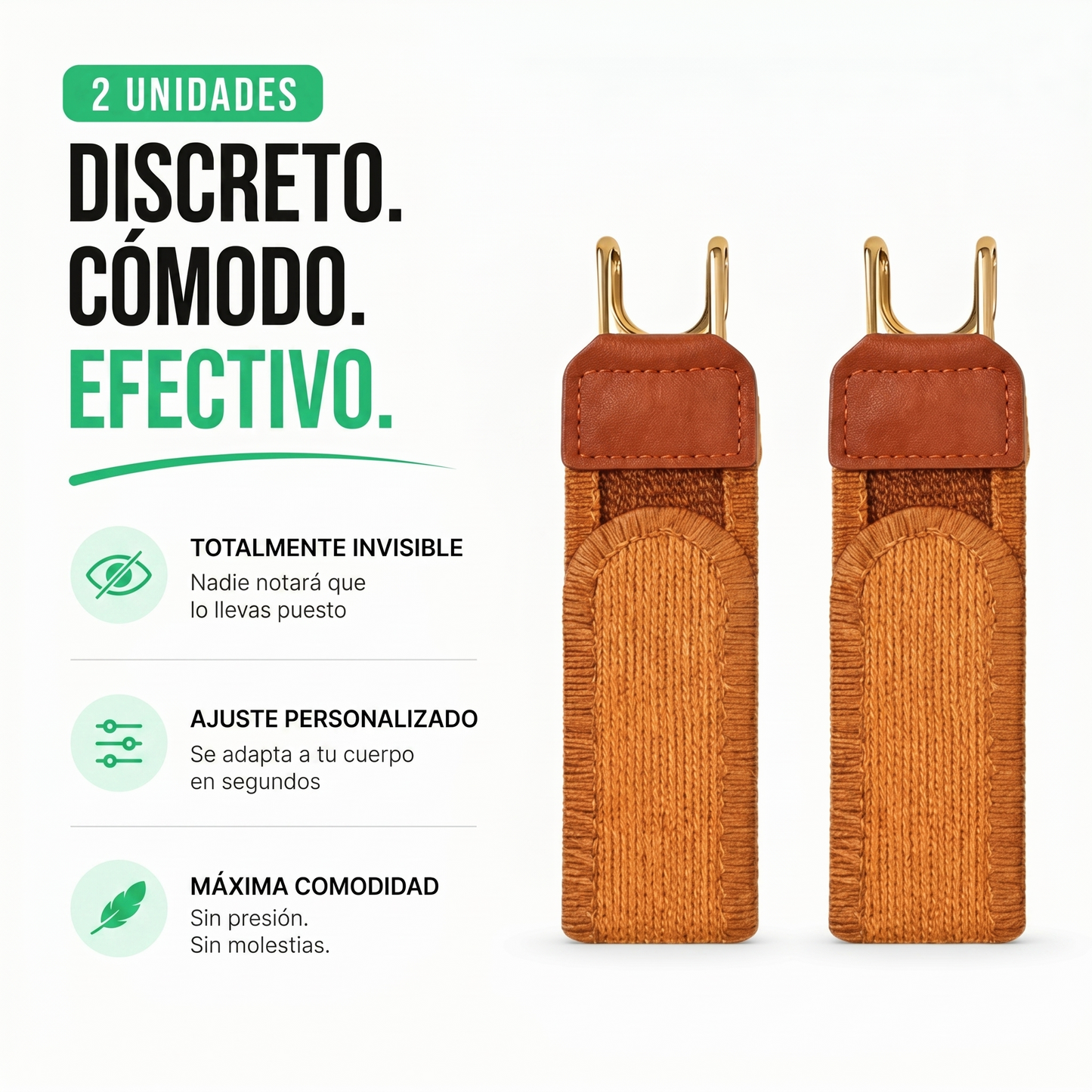 Cinturón sin hebilla – comodidad sin presión