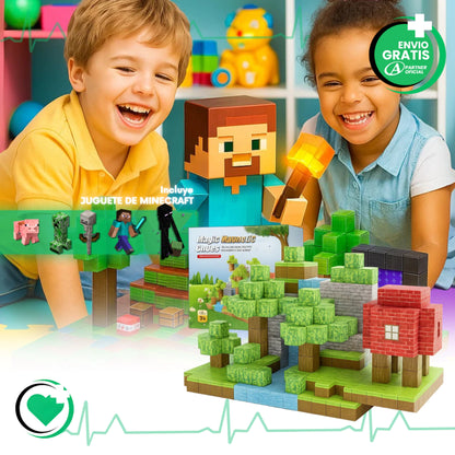 BLOQUES MAGNETICOS VERSION (ALDEA) MINECRAFT BIENESTARACTIVO®